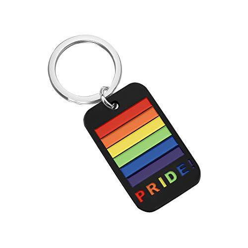 CENWA LGBT Gay Pride Rainbow Dog Tag Necklace Keychain LGBT Lesbian Jewelry Gift For Men Women -keychain- CENWA LGBT Gay Pride Rainbow Dog Tag Necklace Keychain LGBT Lesbian Jewelry Gift For Men Women -keychain-