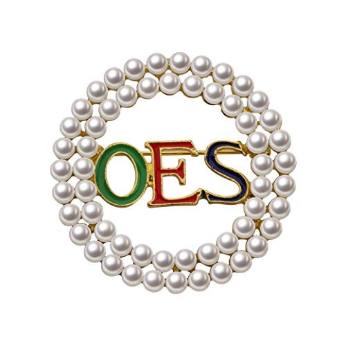 CENWA Order of the Eastern Star OES Jewelry OES Pearl Beads Brooch Pin OES Sorority Jewelry Sorority Gifts -OES pearl bp- CENWA Order of the Eastern Star OES Jewelry OES Pearl Beads Brooch Pin OES Sorority Jewelry Sorority Gifts -OES pearl bp-