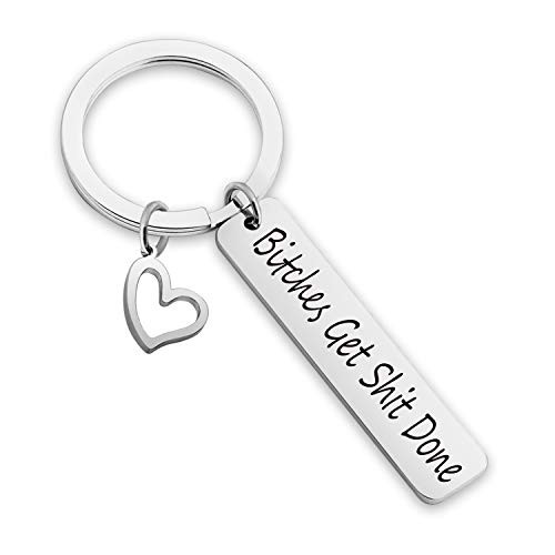 Boss Lady Jewelry Bitches Get Shit Done Keychain Friendship Keychain BFF Keychain Friendship Key chain-Bitches Get-KR-