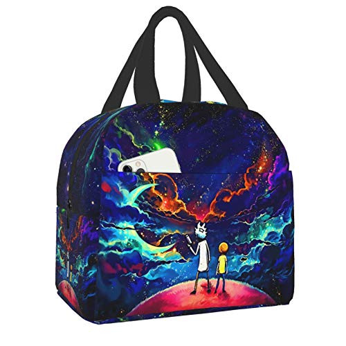 Insulated Lunch Bag - Reusable Lunch Box For Office Work School Picnic Beach - Rick And Mory Cartoon Leakproof Cooler Tote Bag Freezable Lunch Bag For Adult Insulated Lunch Bag - Reusable Lunch Box For Office Work School Picnic Beach - Rick And Mory Cartoon Leakproof Cooler Tote Bag Freezable Lunch Bag For Adult