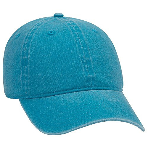 Otto 6 Panel Low Profile Garment Washed Pigment Dyed Baseball Cap - Lake Blue