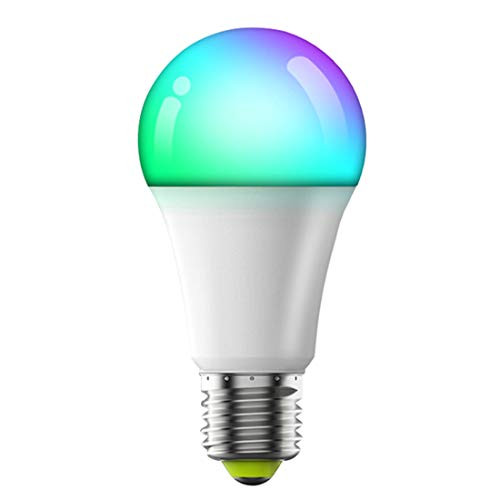 LDGG E27 2.4Ghz WiFi Smart Bulb Work with Alexa and A3 Remote Control, LED RGB Color Changing Dimmable Light Bulb, Can Be Controlled by 2.4G WiFi/Bluetooth/Remote Control