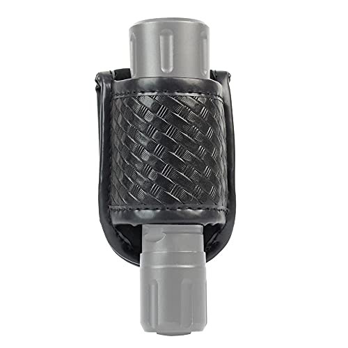 ROCOTACTICAL Compact Flashlight Holder, Open Top Compact Light Holder -Duty Belt Basketweave Flashlight Pouch