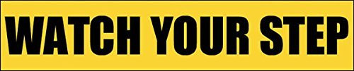 LPF USA Magnet Large Watch Your Step Magnetic Sticker -Caution Business Safety Safe-