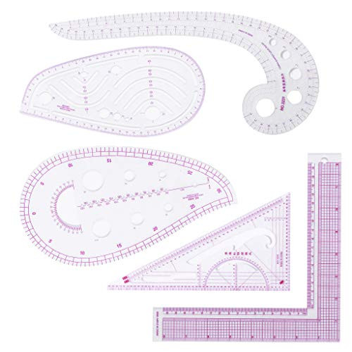 YOUSIKE Ruler, Template Ruler, 5pcs/Set Tailor Comma Curve Sleeve Cage Ruler Measure Sewing Dressmaking Yardstick Drawing Template Patchwork Tool