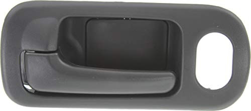 Evan-Fischer Interior Front Door Handle Compatible with 2001-2005 Honda Civic Textured Black Sedan DX/EX/LX/VP models Driver Side