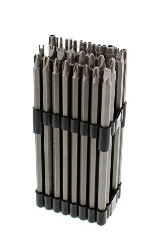 ABN Extra-Long Security Bit 32-Piece Set, 6" Inch Shank, 1/4" Drive  Star, Tamper, Tri-Wing, and Spanner Bits with Tray
