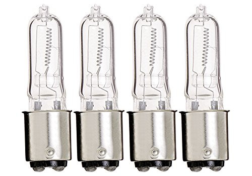 -Pack of 4- Q250CL/DC - 120-Volt - Halogen JD Type T4 - BA15D - DC Bayonet Base - 250-Watt - Clear Light Bulbs