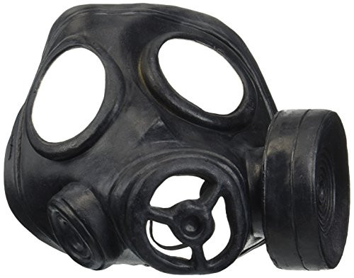 Loftus International Star Power Realistic Look Biohazard Costume Gas Mask Black One Size Novelty Item