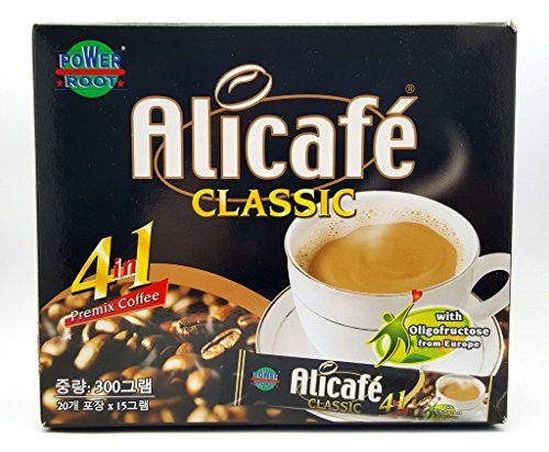 Alicafe Classic Instant Coffee 4 in 1, 10.58oz(300g), 20 Sticks