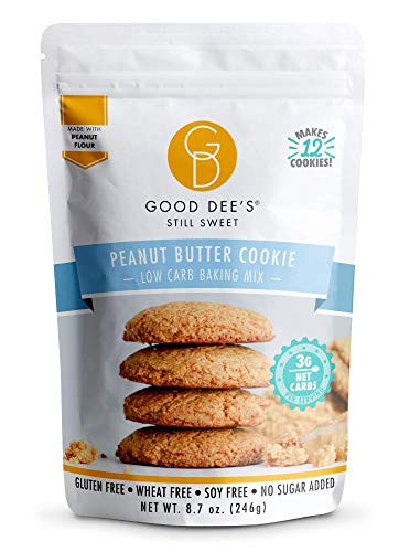 Good Dee's Peanut Butter Cookie Mix | Keto Baking Mix | Dairy-Free, Gluten-Free, Soy-Free, IMO-Free, Low Carb Cookie Mix | Diabetic, Atkins  and  WW Friendly - -3g Net Carbs, 12 Servings-