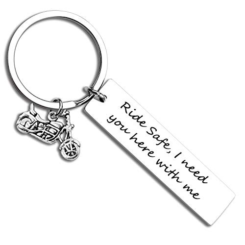 Biker Gift Motorcycle Keychain Ride Safe Keychain New Driver Gift -ride safe-KR-