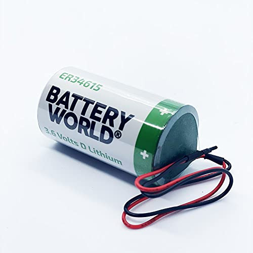 ER34615 3.6V 19Ah Size D Lithium Battery with Wire Leads