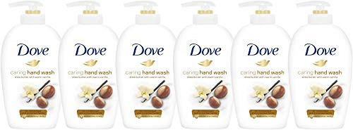 Dove Caring Hand Wash, Shea Butter, 250 Ml / 8.45 Ounce -Pack of 6-