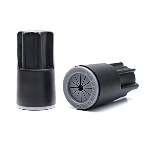 30Pack Waterproof Wire Connectors, Grease Cap Outdoor Electrical Wire Connectors, Wire Nut for Outdoor Landscape Lighting -Black/Grey-