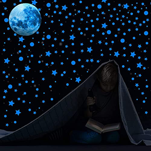 Glow in The Dark Stars for Ceiling, Including Glow Stars and The Moon, Glowing Stars for Ceiling and Wall Decals, Perfect Perfect for Kids Nursery Bedroom Living Room Glow in The Dark Stars for Ceiling, Including Glow Stars and The Moon, Glowing Stars for Ceiling and Wall Decals, Perfect Perfect for Kids Nursery Bedroom Living Room