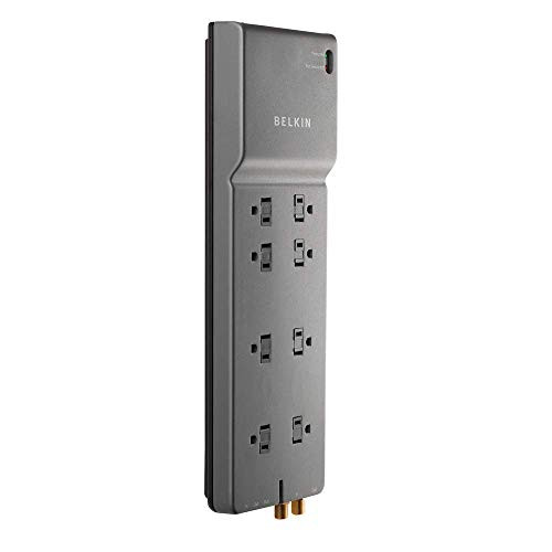 Belkin 8-Outlet Home/Office Series Surge Protector with 12-Foot Cord (BE108230-12) (Renewed)