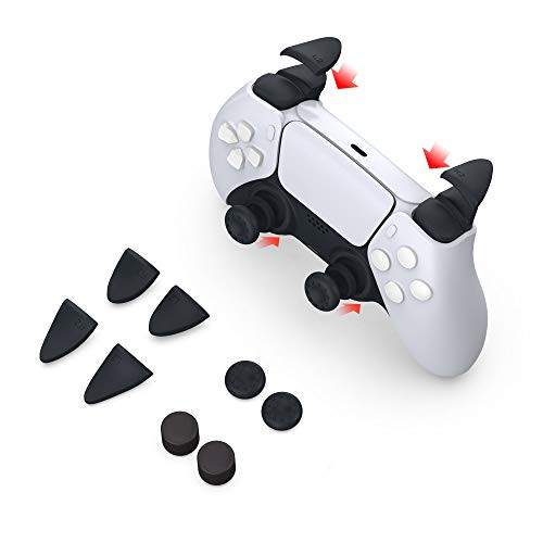 L2 R2 Buttons Trigger Extenders Thumbstick Grips Cap for PS5 Controller 8in 1