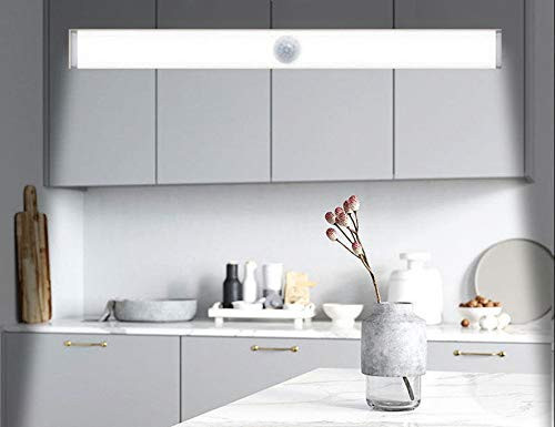 2Pack 10-LED Closet Light Wireless Rechargeable Dimmable Cabinet Motion Sensor Lights for Closet Hallway Stairway Wardrobe Kitchen