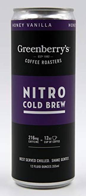 Greenberry Roaster's Nitro Canned Cold Brew Coffee - Honey Vanilla, 4-Pack Greenberry Roaster's Nitro Canned Cold Brew Coffee - Honey Vanilla, 4-Pack