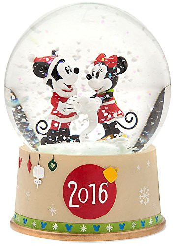 Disney Mickey Mouse & Minnie Mouse Snowglobe- Holiday 2016
