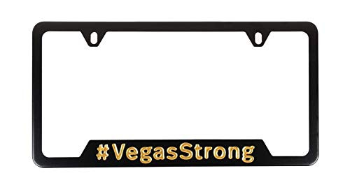 Vegas Strong License Plate Frame - Las Vegas License Plate Protector - Vegas Golden Knights Colors Vegas Strong License Plate Frame - Las Vegas License Plate Protector - Vegas Golden Knights Colors