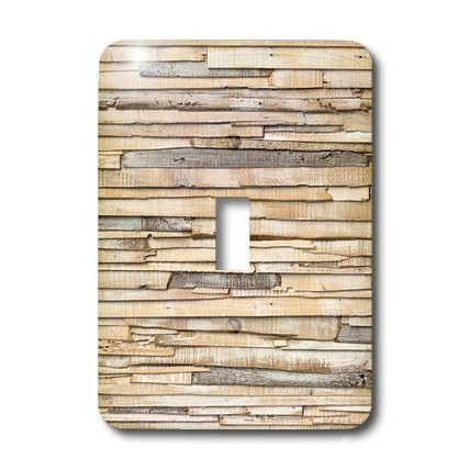 3dRose lsp_215435_1 Rustic Layered Wood Effect Single Toggle Switch