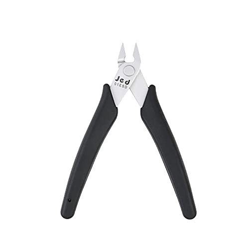 JEDIST ESD Wire Cutters, Flush Cutters, Sprue Cutter, Micro Cutter, Precision Cut, Stainless Steel Cut Tools with Spring Silicone Handle for Electronics Jewelry Model Craft Metal Plastic-Jed-01ESD-
