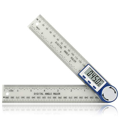 Angle Finder, eSynic Digital Angle Finder Protractor 8 Inch/200mm Angle Finder Tool With Zeroing Resetting Data Holding LCD Display for Woodworking,Construction,Repairing etc -Blue- Angle Finder, eSynic Digital Angle Finder Protractor 8 Inch/200mm Angle Finder Tool With Zeroing Resetting Data Holding LCD Display for Woodworking,Construction,Repairing etc -Blue-