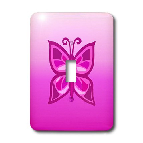 3dRose LLC lsp_13089_1 Pink Butterfly - Single Toggle Switch 3dRose LLC lsp_13089_1 Pink Butterfly - Single Toggle Switch