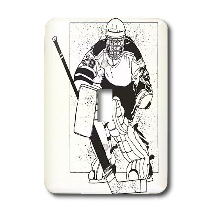 3dRose lsp_26014_1 Hockey Player Toggle Switch Multi-Color