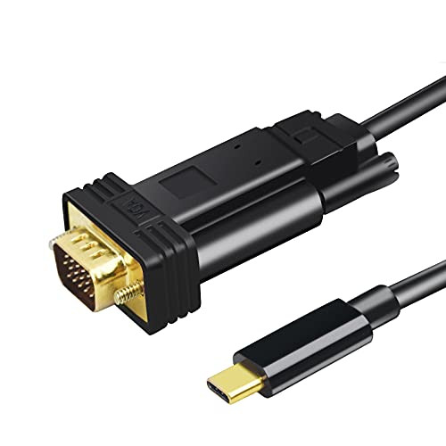 USB C to VGA Cable - Thunderbolt 3 USB 3.1 Type C to VGA Male Converter Adapter Cable for Laptop etc.-1.8M,6ft-