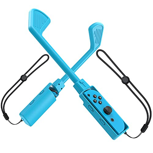 Switch Joycon Grip for Mario Golf Super Rush, YUANHOT Joy Con Controller Holder Switch Handle Grip Accessories with Strap for Nintendo Switch Golf Games - Blue -1 Pack-