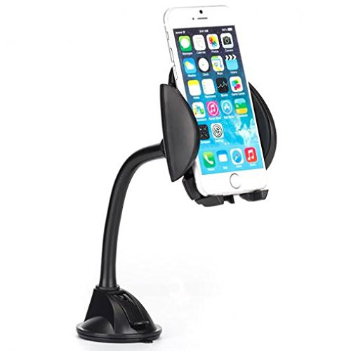 Car Mount Dash Windshield Holder Cradle Swivel Suction Compatible with iPhone 11 - iPhone 11 Pro - iPhone 11 Pro Max - iPhone 6 - iPhone 6 Plus - iPhone 6S - iPhone 6S Plus - iPhone 7