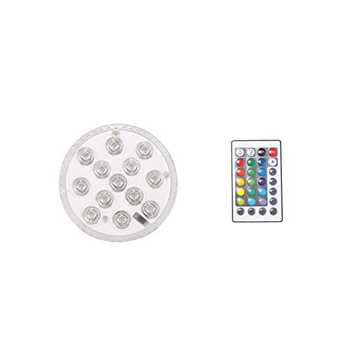 Submersible LED Light with Remote, Waterproof IP68 RGB Underwater Light for Pool Bathtub Aquarium Decoration