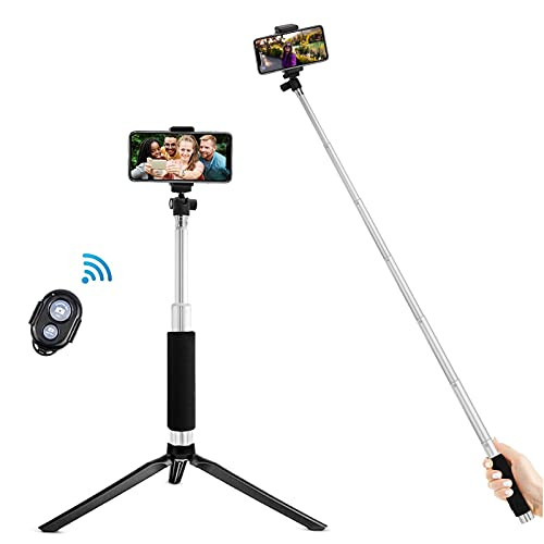 KOMCLUB Selfie Stick Tripod 41" Extendable Selfie Stick with Bluetooth Remote and Tripod Stand for iPhone  and  Android Phone