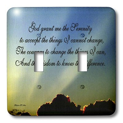 3dRose LLC lsp_9200_2 The Serenity Prayer Double Toggle Switch