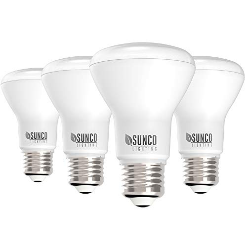 Sunco Lighting 4 Pack BR20 LED Bulb, 7W-50W, Dimmable, 2700K Soft White, E26 Base, Flood Light for Home or Office Space - UL  and  Energy Star