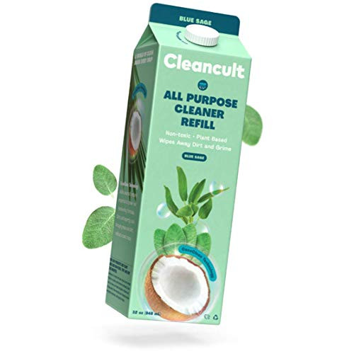 Cleancult All Purpose Natural Cleaner Refill, Blue Sage Scent, 32 oz, Multi Surface Cleaning Spray, Biodegradable, Eco Friendly  and  Cruelty Free