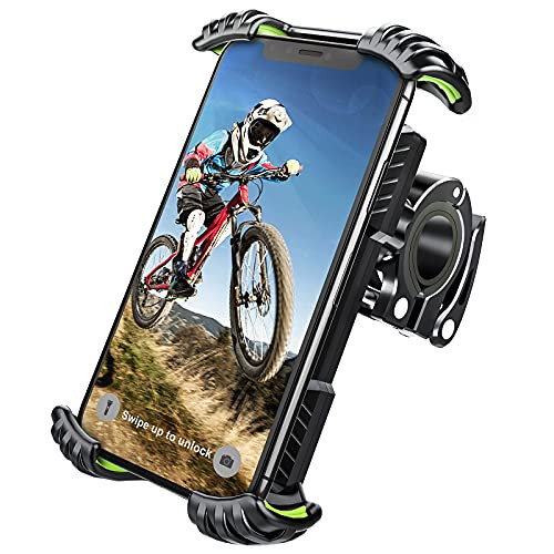 Motorcycle Phone Mount, Bike Phone Holder for Bike Phone Mount for Bicycle Phone Mount Motorcycle Phone Holder Bike Phone Holder Handlebar for iPhone 12 Pro Max/11 Galaxy S9 and More 4.7"- 7" Phones