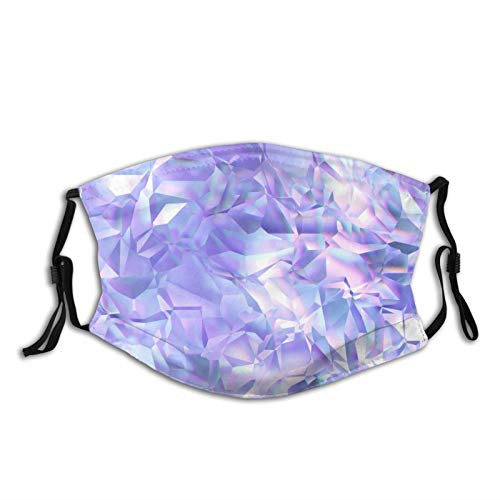 Crystal Texture Face Mask with Filter Nose Wire Adjustable Ear Loops Bandanas for Men Women Black