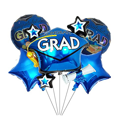 5PCS Blue Congrats Grad Graduation Cap Balloons for 2021 Graduation Party Decor Supplies Grad Mylar Graduation Balloons for College Seniors High School 5PCS Blue Congrats Grad Graduation Cap Balloons for 2021 Graduation Party Decor Supplies Grad Mylar Graduation Balloons for College Seniors High School