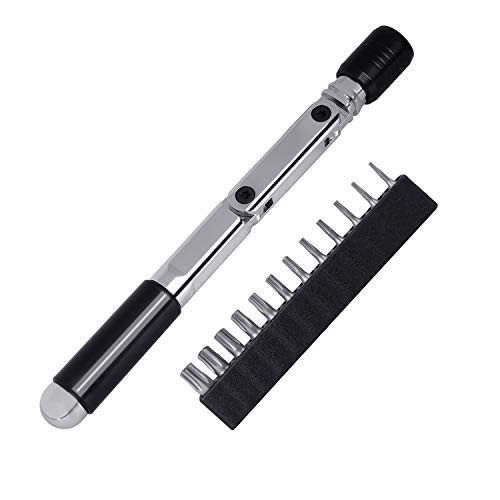 Tonsiki 1/4 Inch Hex Quick Change Cardan Screwdriver Bit Holder Handle with 12PCS Tamper Proof Torx Security Screwdriver Bits