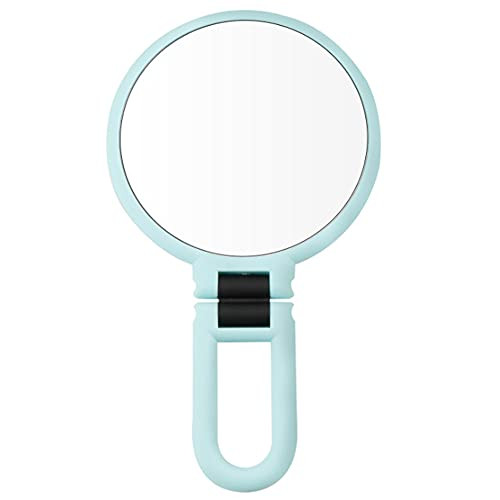 Nicejoy Makeup Mirror Double Sided Hand Mirrors Table Mirror 10x Magnifying Handle Suspended Mirror with Stand for Makeup Shaving Dressing Table Vanity Desk Green