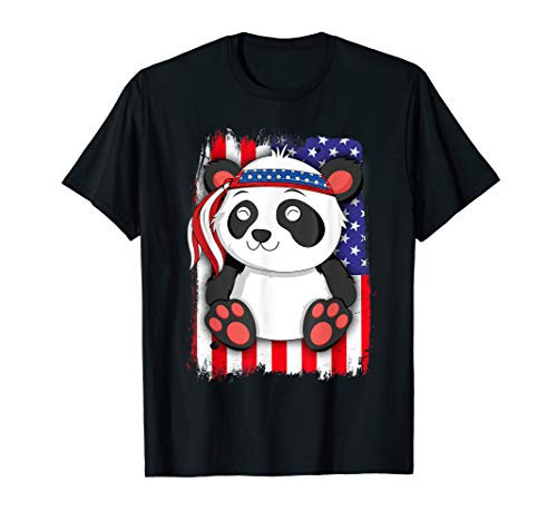 American Flag Panda 4th of July Family Women Girls USA T-Shirt American Flag Panda 4th of July Family Women Girls USA T-Shirt