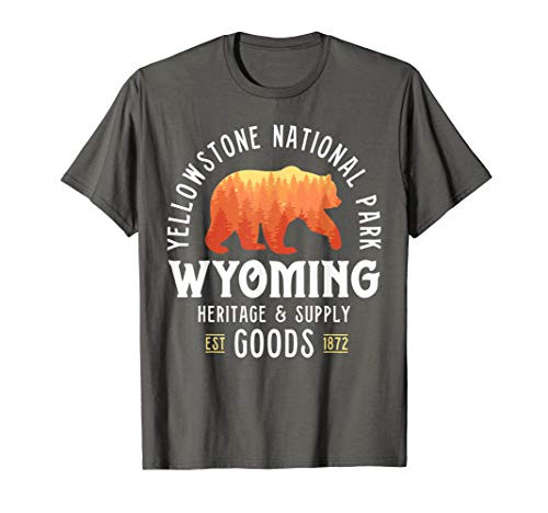Yellowstone National Park Bear Shirt Wyoming Vintage Gift T-Shirt
