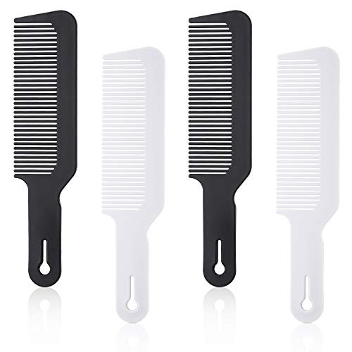 4 Pieces Barber Combs Clipper Combs Flat Top Hair Cutting Comb Barber Blending Styling Hair Comb Heat Resistant Hair Cutting Combs for Clipper-cuts and Flattops