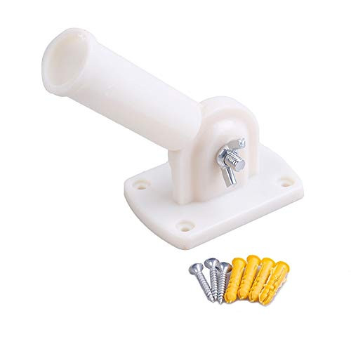 Kammas Wall Mount WhiteWindsock Base with Screws for Flags Base Flag Pole Adjustable Metal Holder Bracket Kammas Wall Mount WhiteWindsock Base with Screws for Flags Base Flag Pole Adjustable Metal Holder Bracket