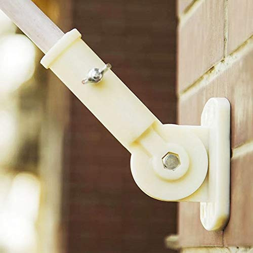 Kammas Wall Mount Adjustable Metal Holder Bracket White lag Pole Windsock Base with Screws for Flags Base Kammas Wall Mount Adjustable Metal Holder Bracket White lag Pole Windsock Base with Screws for Flags Base