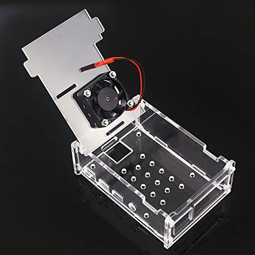 Davitu Module Board Raspberry Pi  and  Orange Pi - Transparent Acrylic Case with Cooling Fan for Install 3.5-inch Display Panel Suit Raspberry Pi 4B